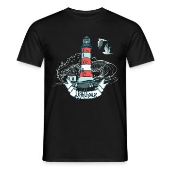 Lighthouse, international lighthouse day - Men's T-Shirt - black - Front - AI Model Male 178 light (178cm)