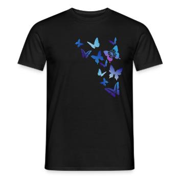 farfalle - T-shirt uomo - nero - Fronte - AI Model Male 178 light (178cm)