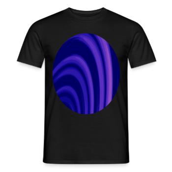 Anneaux fractaux ovales - T-shirt homme - noir - Devant - AI Model Male 178 light (178cm)