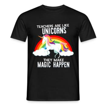 Teacher Teacher Unicorn - Men's T-Shirt - black - Front - AI Model Male 178 light (178cm)
