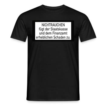 Nichtrauchen Dampfen - Männer T-Shirt - Schwarz - Vorne - AI Model Male 178 light (178cm)