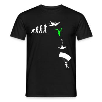 Fallschirm, Skydive, Freefly Shirt - Männer T-Shirt - Schwarz - Vorne - AI Model Male 178 light (178cm)