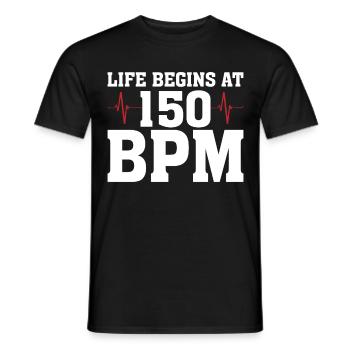 BPM Hardstyle Rave Techno Spruch Geschenk - Männer T-Shirt - Schwarz - Vorne - AI Model Male 178 light (178cm)