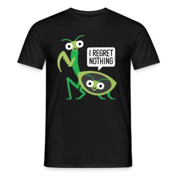 Praying Mantis Gift Sex Sexy It was worth it - Men's T-Shirt - black - Front - AI Model Male 178 light (178cm)