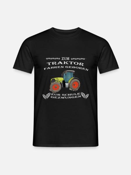 Zum Traktor fahren geboren - Männer T-Shirt - Schwarz