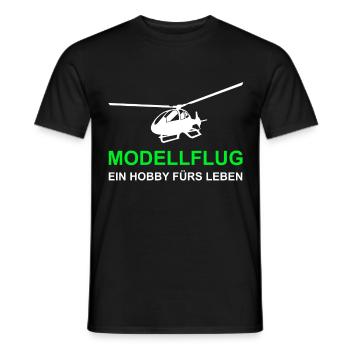 Modellbau Modellflug Hubschrauber - Männer T-Shirt - Schwarz - Vorne - AI Model Male 178 light (178cm)