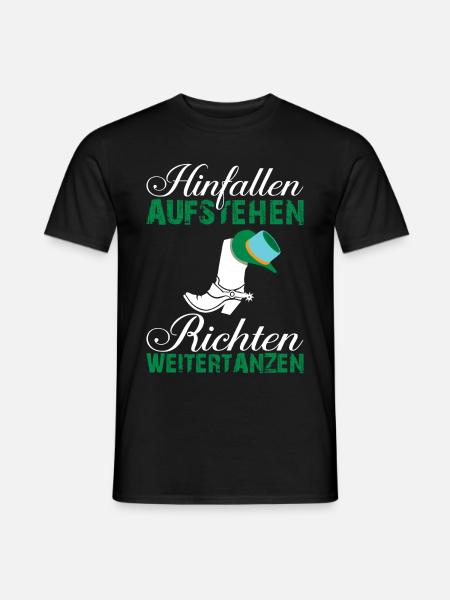 Linedance Tanzen Western Geschenk Spruch Lustig - Männer T-Shirt - Schwarz