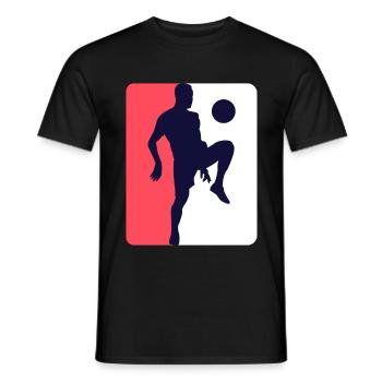 Football logo club football player - T-shirt homme - noir - Devant - AI Model Male 178 light (178cm)