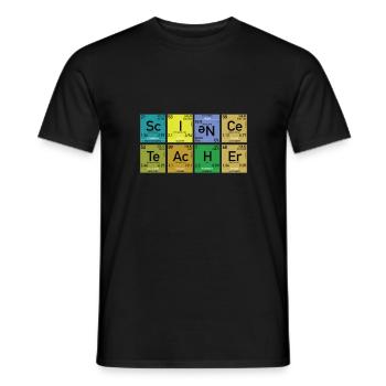 Professeur de sciences Nerd Funny Elements - T-shirt homme - noir - Devant - AI Model Male 178 light (178cm)
