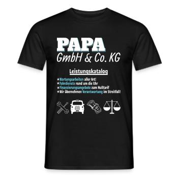 Firma Papa GmbH & Co KG Vatertag Vater Opa - Männer T-Shirt - Schwarz - Vorne - AI Model Male 178 light (178cm)