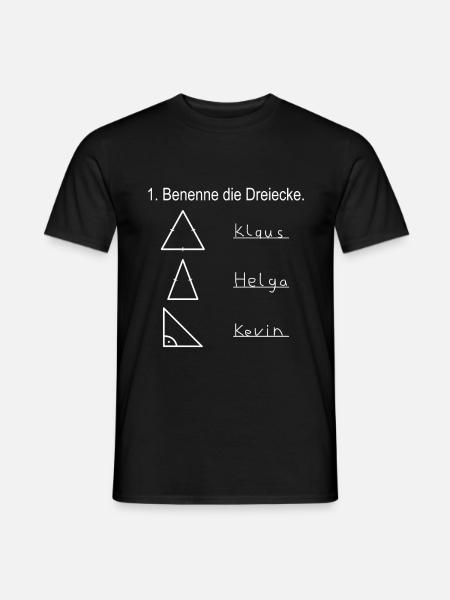 Nerd lustig Schule Bennene die Dreiecke - Männer T-Shirt - Schwarz