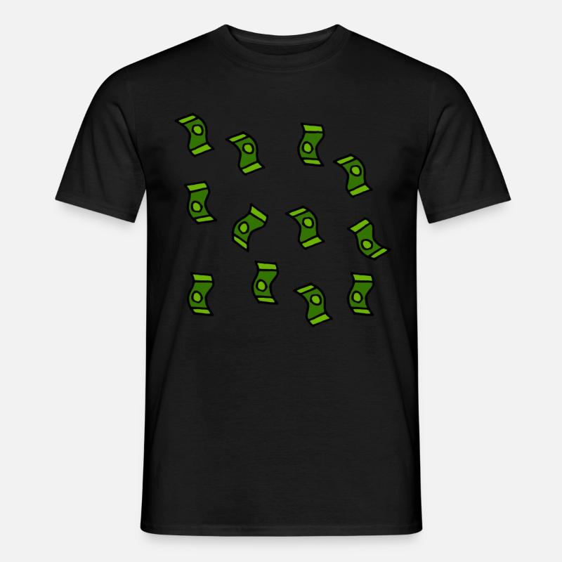 Geldregen Geldscheine Geschenk - Männer T-Shirt - Schwarz