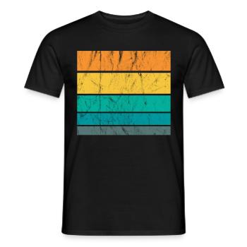 Rétro rétro arrière arrière carré symbole - T-shirt homme - noir - Devant - AI Model Male 178 light (178cm)