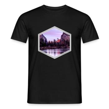 Berg - Männer T-Shirt - Schwarz - Vorne - AI Model Male 178 light (178cm)