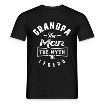 Grand-père de l'homme le cadeau de grand-père de la légende de l'homme - T-shirt homme - noir - Devant - AI Model Male 178 light (178cm)
