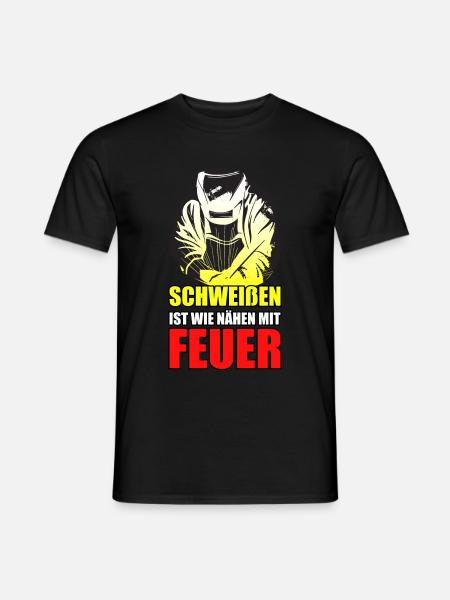 Schweißen Schweißer Spruch Geschenk - Männer T-Shirt - Schwarz