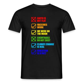 Conspiracy Theories Conspiracy Funny - Men's T-Shirt - black - Front - AI Model Male 178 light (178cm)