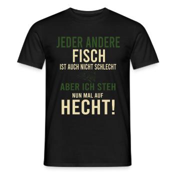 Hecht Jeder andere Fisch ist auch nicht schlecht - Männer T-Shirt - Schwarz - Vorne - AI Model Male 178 light (178cm)