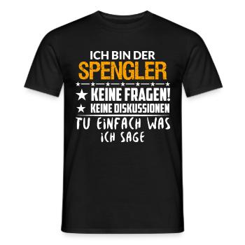 Klempner Spengler Installateur Azubi Geschenkidee - Männer T-Shirt - Schwarz - Vorne - AI Model Male 178 light (178cm)