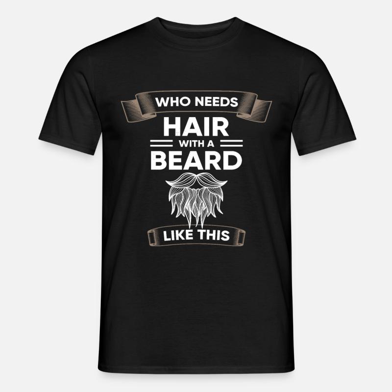 Bart Bartträger Vollbart Geschenk Haarpracht - Männer T-Shirt - Schwarz