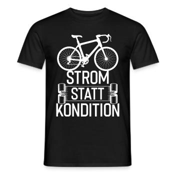 e-bike - Männer T-Shirt - Schwarz - Vorne - AI Model Male 178 light (178cm)