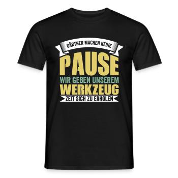 Gärtner Landschaftsgärtner Galabauer Azubi Spruch - Männer T-Shirt - Schwarz - Vorne - AI Model Male 178 light (178cm)