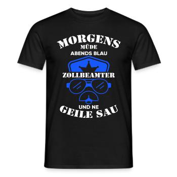 Zoll Zollbeamter Geschenk Zollamt - Männer T-Shirt - Schwarz - Vorne - AI Model Male 178 light (178cm)
