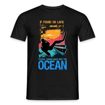 Diver diving saying gift - Men's T-Shirt - black - Front - AI Model Male 178 light (178cm)