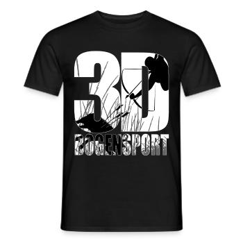 Tir à l'arc - Tir à l'arc 3D - T-shirt homme - noir - Devant - AI Model Male 178 light (178cm)