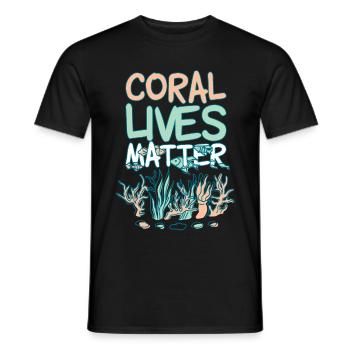 Coral Lives Matter - Männer T-Shirt - Schwarz - Vorne - AI Model Male 178 light (178cm)