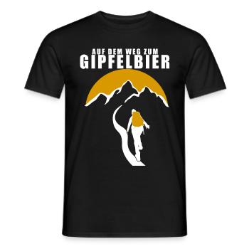 Klettern lustiger Bier Spruch - Männer T-Shirt - Schwarz - Vorne - AI Model Male 178 light (178cm)