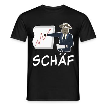 Schaf lustiger Chef Wortspiel Spruch - Männer T-Shirt - Schwarz - Vorne - AI Model Male 178 light (178cm)