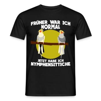 Nymphensittich Papagei lustiger Spruch - Männer T-Shirt - Schwarz - Vorne - AI Model Male 178 light (178cm)
