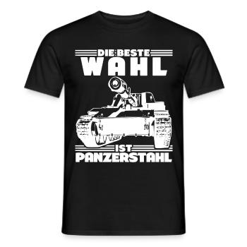 Panzer - lustiger Spruch mit Panzerstahl - Männer T-Shirt - Schwarz - Vorne - AI Model Male 178 light (178cm)