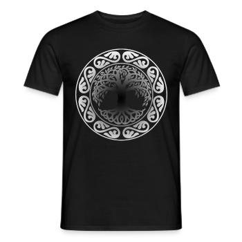Lebensbaum Germanen Kelten und Wikinger - Männer T-Shirt - Schwarz - Vorne - AI Model Male 178 light (178cm)