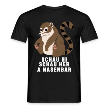 Nasenbär - niedlicher Spruch Reim - Männer T-Shirt - Schwarz - Vorne - AI Model Male 178 light (178cm)