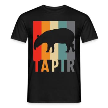 Tapir - Retro Design Spruch - Männer T-Shirt - Schwarz - Vorne - AI Model Male 178 light (178cm)