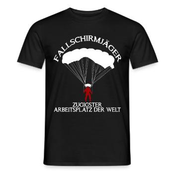 Fallschirmjäger - lustiger Spruch Witz - Männer T-Shirt - Schwarz - Vorne - AI Model Male 178 light (178cm)