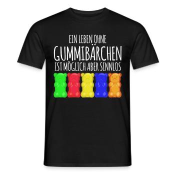 Gummibärchen lustiger Spruch Witz - Männer T-Shirt - Schwarz - Vorne - AI Model Male 178 light (178cm)