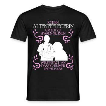 Geriatric nurse care - funny saying - Men's T-Shirt - black - Front - AI Model Male 178 light (178cm)