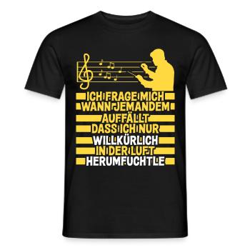 Dirigent mit Taktstock lustiger Spruch - Männer T-Shirt - Schwarz - Vorne - AI Model Male 178 light (178cm)