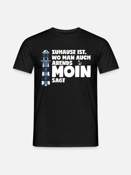 Norddeutsch Plattdeutsch Leuchtturm Geschenk-Idee - Männer T-Shirt - Schwarz