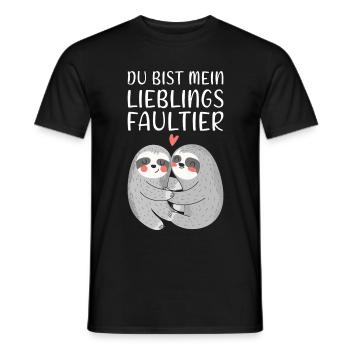 Lieblings Faultier Spruch Faultiere - Männer T-Shirt - Schwarz - Vorne - AI Model Male 178 light (178cm)