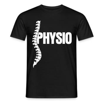 Physio & Physiotherapist - Spine - Men's T-Shirt - black - Front - AI Model Male 178 light (178cm)
