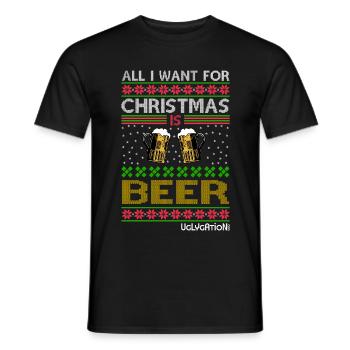 All I want for Christmas is beer #1 - Männer T-Shirt - Schwarz - Vorne - AI Model Male 178 light (178cm)