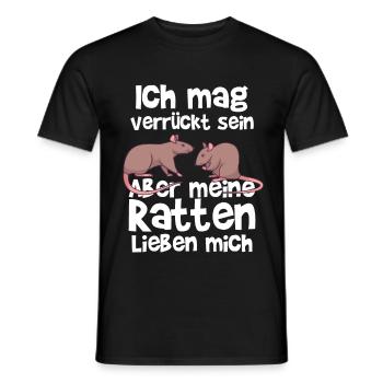 Ratte Nagetier Rattenbesitzer Geschenk - Männer T-Shirt - Schwarz - Vorne - AI Model Male 178 light (178cm)