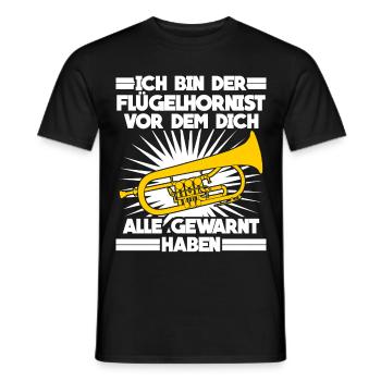 Flügelhorn lustiger Flügelhornist Spruch - Männer T-Shirt - Schwarz - Vorne - AI Model Male 178 light (178cm)