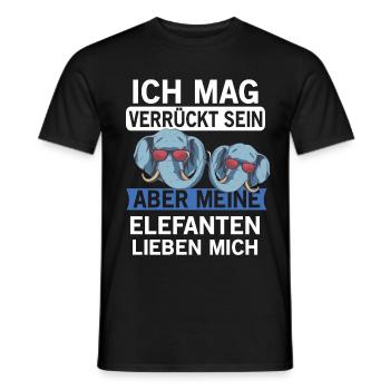 Elefanten Elefant - Männer T-Shirt - Schwarz - Vorne - AI Model Male 178 light (178cm)