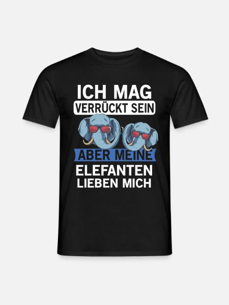 Elefanten Elefant - Männer T-Shirt - Schwarz