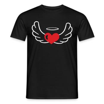 Herz mit Flügel Ich liebe dich - Männer T-Shirt - Schwarz - Vorne - AI Model Male 178 light (178cm)